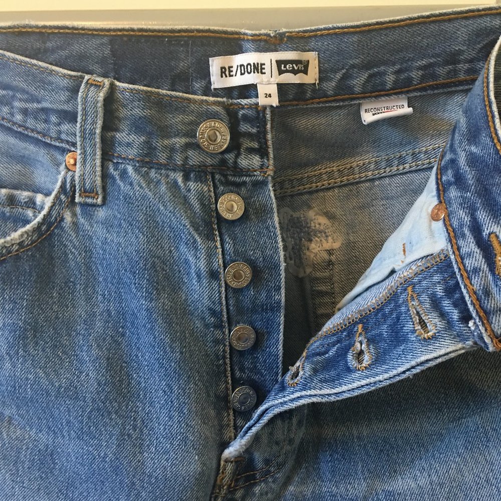REDONE High Rise Mini Skirt - Picture 5 of 13